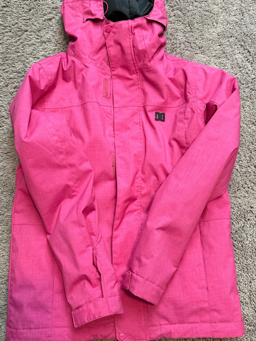DC Hot Pink Hooded Ski Jacket